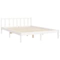 Miniatyrbillede 10 af 11: Sengeramme med sengegavl 140x190 cm massivt træ hvid - Sengeramme - Sengerammer - Home & Living
