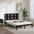 Miniatyrbillede 2 af 7: Sengeramme 140x190 cm massivt fyrretræ sort - Sengeramme - Sengerammer - Home & Living