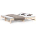 Miniatyrbillede 3 af 11: Daybed med udtræk 2x(80x200) cm massivt fyrretræ - Daybed - Daybeds - Home & Living