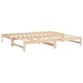 Miniatyrbillede 8 af 11: Daybed med udtræk 2x(80x200) cm massivt fyrretræ - Daybed - Daybeds - Home & Living