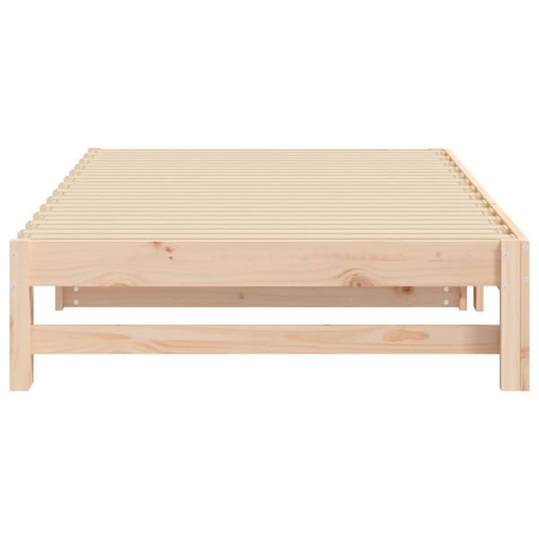 Daybed med udtræk 2x(80x200) cm massivt fyrretræ - Daybed - Daybeds - Home & Living