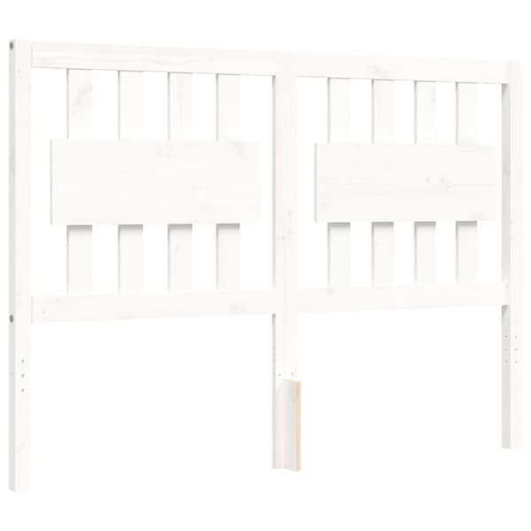 Sängynrunko päädyllä valkoinen Small Double täysi puu - Sängynrunko - Sängynrungot - Home & Living