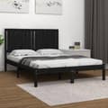 Miniatyrbillede 2 af 7: Sengeramme 140x190 cm massivt fyrretræ sort - Sengeramme - Sengerammer - Home & Living