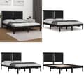 Miniatyrbillede 1 af 7: Sengeramme 140x190 cm massivt fyrretræ sort - Sengeramme - Sengerammer - Home & Living