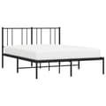 Miniatyrbillede 4 af 11: Sengeramme med sengegavl 140x200 cm metal sort - Sengestel - Sengeramme - Home & Living