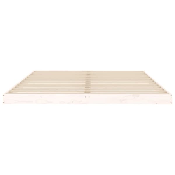 Sengeramme 150x200 cm kingsize massivt fyrretræ hvid - Sengestel - Sengeramme - Home & Living