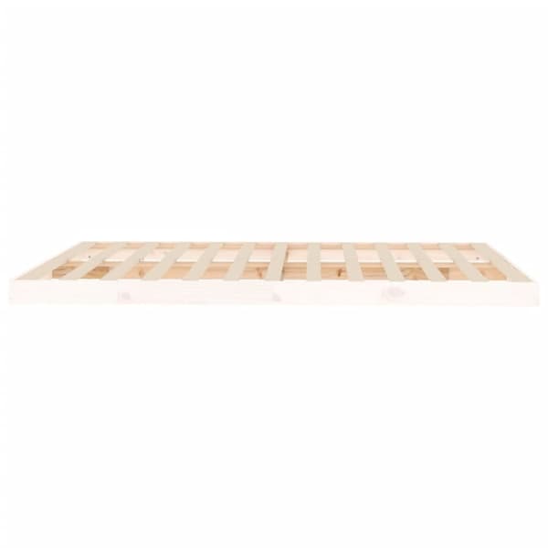 Sengeramme 150x200 cm kingsize massivt fyrretræ hvid - Sengestel - Sengeramme - Home & Living