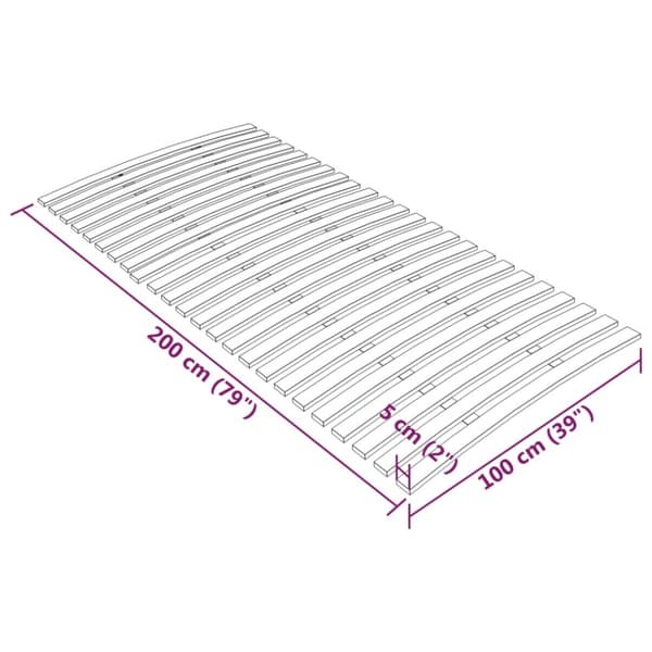 Lamelbund med 24 lameller 100x200 cm - Lamelbund - Lamelbunde - Home & Living
