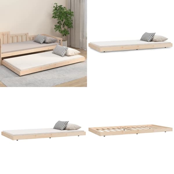 Sengeramme 100x200 cm massivt fyrretræ - Sengestel - Sengeramme - Home & Living