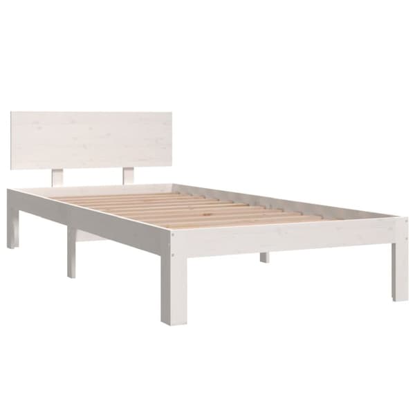Sengeramme 90x200 cm massivt fyrretræ hvid - Sengeramme - Sengerammer - Home & Living