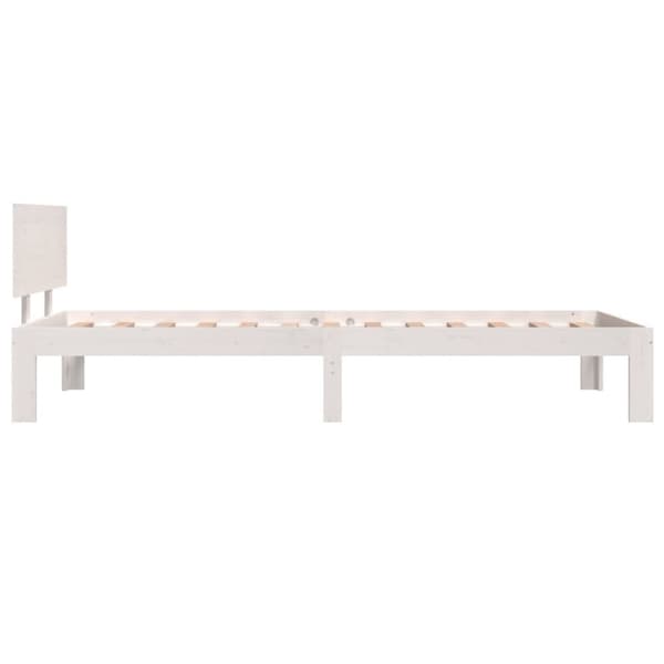 Sengeramme 90x200 cm massivt fyrretræ hvid - Sengeramme - Sengerammer - Home & Living