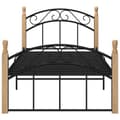 Miniatyrbillede 4 af 7: Sengeramme 90x200 cm metal og massivt egetræ sort - Sengestel - Sengeramme - Home & Living