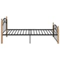 Miniatyrbillede 5 af 7: Sengeramme 90x200 cm metal og massivt egetræ sort - Sengestel - Sengeramme - Home & Living