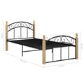 Miniatyrbillede 7 af 7: Sengeramme 90x200 cm metal og massivt egetræ sort - Sengestel - Sengeramme - Home & Living