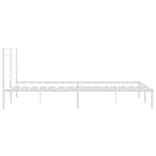 Sengeramme med sengegavl 180x200 cm metal hvid - Sengestel - Sengeramme - Home & Living
