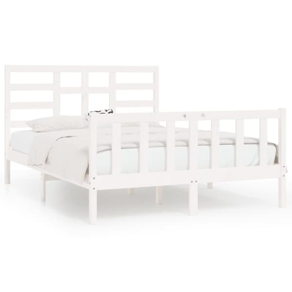 Sengeramme 160x200 cm massivt fyrretræ hvid - Sengeramme - Sengerammer - Home & Living