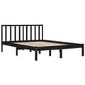 Miniatyrbillede 5 af 7: Sengeramme 200x200 cm massivt fyrretræ sort - Sengeramme - Sengerammer - Home & Living