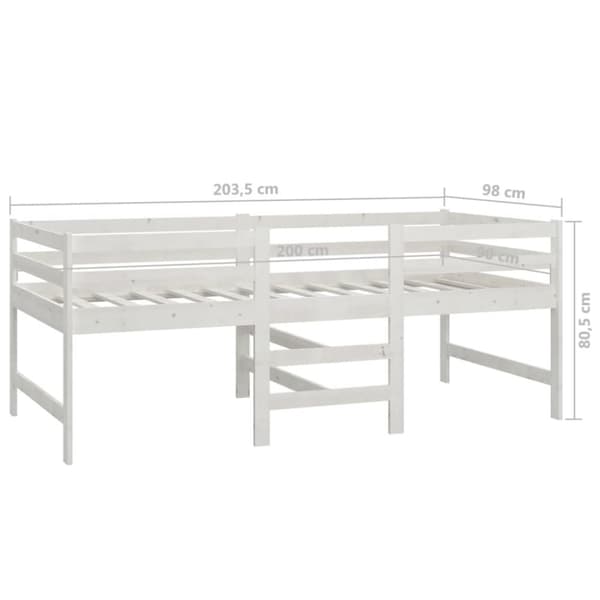 Sengeramme 90x200 cm massivt fyrretræ hvid - Sengeramme - Sengerammer - Home & Living