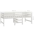 Miniatyrbillede 7 af 7: Sengeramme 90x200 cm massivt fyrretræ hvid - Sengeramme - Sengerammer - Home & Living