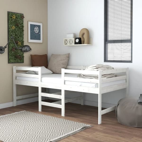 Sengeramme 90x200 cm massivt fyrretræ hvid - Sengeramme - Sengerammer - Home & Living