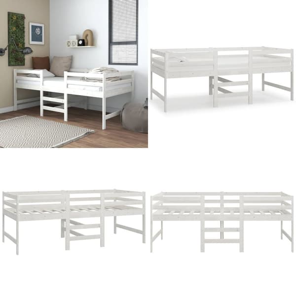 Sengeramme 90x200 cm massivt fyrretræ hvid - Sengeramme - Sengerammer - Home & Living