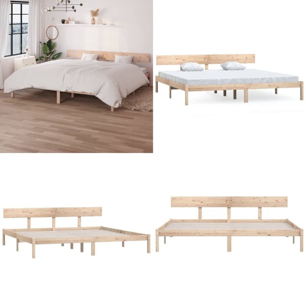 Sengeramme 200x200 cm massivt fyrretræ - Sengeramme - Sengerammer - Home & Living