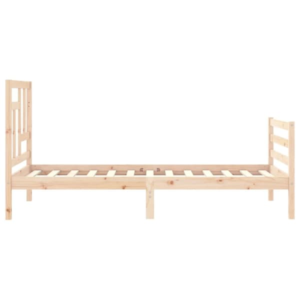 Sengeramme med sengegavl 90x200 cm massivt træ - Sengeramme - Sengerammer - Home & Living