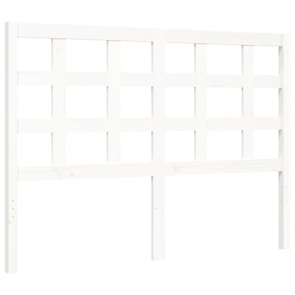 Sengeramme med sengegavl 120x200 cm massivt træ hvid - Sengeramme - Sengerammer - Home & Living