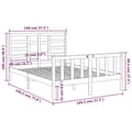 Miniatyrbillede 7 af 7: Sengeramme 140x190 cm massivt træ hvid - Sengeramme - Sengerammer - Home & Living
