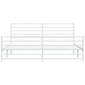 Miniatyrbillede 7 af 11: Sengeramme med sengegavl og fodgærde 200x200 cm metal hvid - Sengestel - Sengeramme - Home & Living