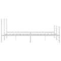 Miniatyrbillede 8 af 11: Sengeramme med sengegavl og fodgærde 200x200 cm metal hvid - Sengestel - Sengeramme - Home & Living