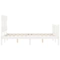 Miniatyrbillede 8 af 11: Sengeramme med sengegavl 140x190 cm massivt træ hvid - Sengeramme - Sengerammer - Home & Living