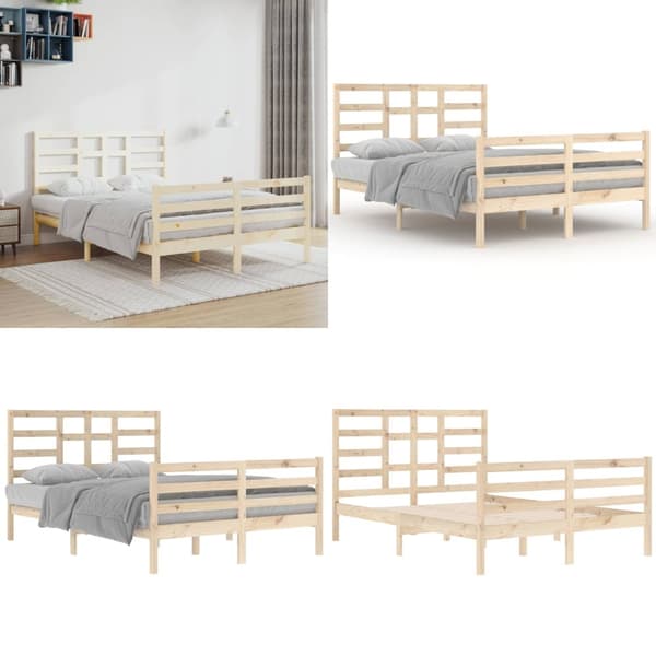 Sengeramme 140x200 cm massivt træ - Sengeramme - Sengerammer - Home & Living