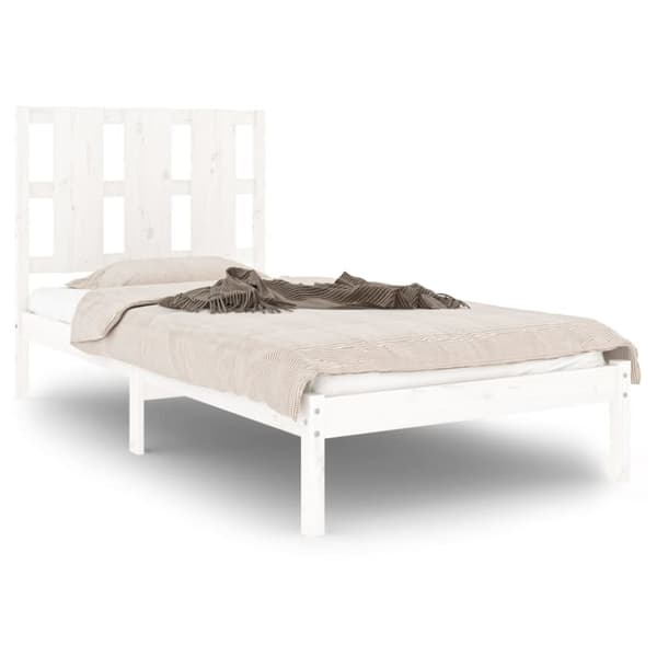 Sengeramme 90x200 cm massivt fyrretræ hvid - Sengeramme - Sengerammer - Home & Living