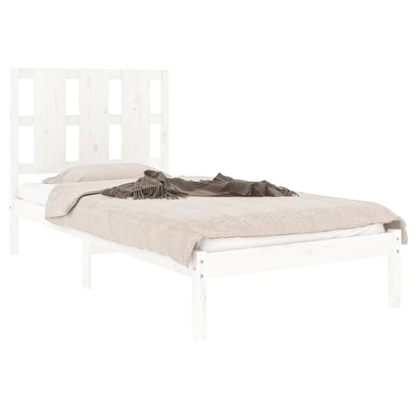 Sengeramme 90x200 cm massivt fyrretræ hvid - Sengeramme - Sengerammer - Home & Living