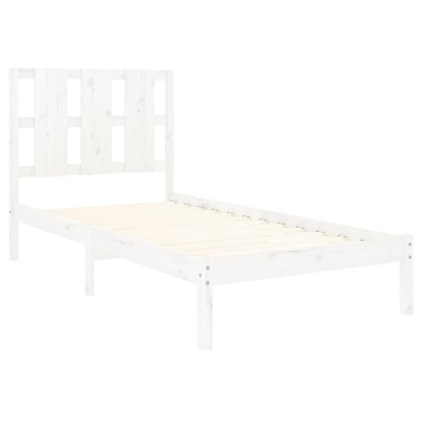 Sengeramme 90x200 cm massivt fyrretræ hvid - Sengeramme - Sengerammer - Home & Living