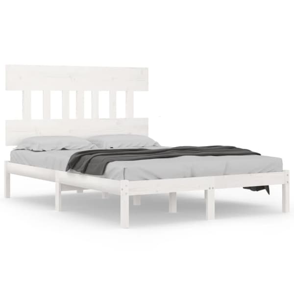 Sengeramme 120x200 cm massivt træ hvid - Sengeramme - Sengerammer - Home & Living