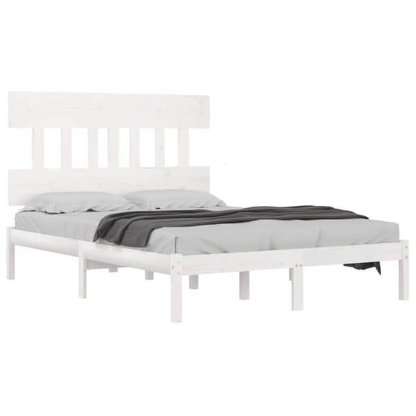 Sengeramme 120x200 cm massivt træ hvid - Sengeramme - Sengerammer - Home & Living