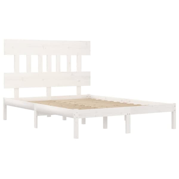 Sengeramme 120x200 cm massivt træ hvid - Sengeramme - Sengerammer - Home & Living