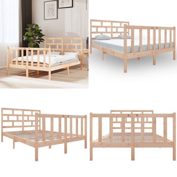 Sengeramme 140x190 cm massivt træ - Sengeramme - Sengerammer - Home & Living