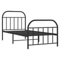 Pikkukuva 6 / 11: Metallinen sängynrunko päädyillä musta 90x200 cm - Sängynrunko - Sängynrungot - Home & Living