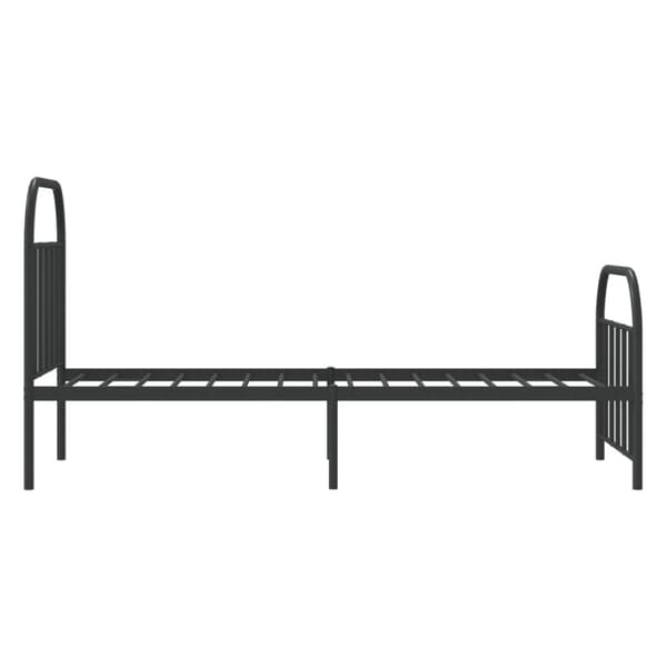 Metallinen sängynrunko päädyillä musta 90x200 cm - Sängynrunko - Sängynrungot - Home & Living