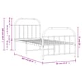 Pikkukuva 11 / 11: Metallinen sängynrunko päädyillä musta 90x200 cm - Sängynrunko - Sängynrungot - Home & Living