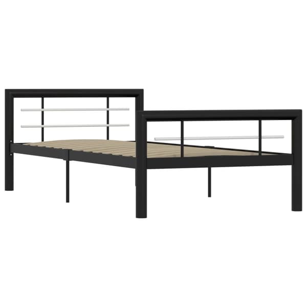 Sengestel 90x200 cm metal sort og hvid - Sengestel - Sengeramme - Home & Living