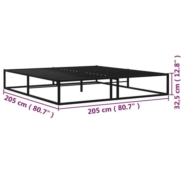 Sengestel 200x200 cm metal sort - Sengestel - Sengeramme - Home & Living