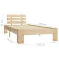 Miniatyrbillede 8 af 8: Sengestel massivt fyrretræ 100 x 200 cm - Sengeramme - Sengerammer - Home & Living