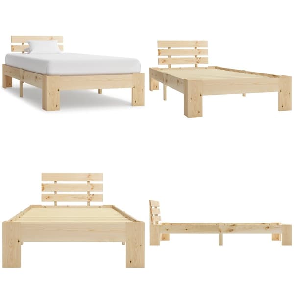 Sengestel massivt fyrretræ 100 x 200 cm - Sengeramme - Sengerammer - Home & Living