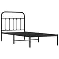 Miniatyrbillede 6 af 10: Sengeramme med sengegavl 90x200 cm metal sort - Sengestel - Sengeramme - Home & Living