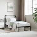 Miniatyrbillede 2 af 10: Sengeramme med sengegavl 90x200 cm metal sort - Sengestel - Sengeramme - Home & Living