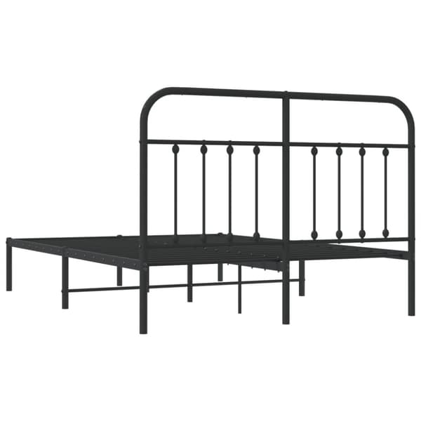 Sengeramme med sengegavl 140x190 cm metal sort - Sengestel - Sengeramme - Home & Living